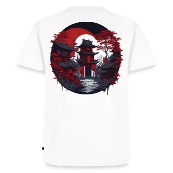 Quartier chinois - T-shirt Premium bio Homme - blanc - Dos - Nico (187cm)