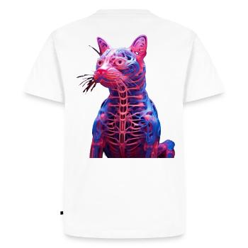 Sculpture De Chat Anatomie Lumineuse - T-shirt Premium bio Homme - blanc - Dos - Nico (187cm)