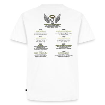 Schéma de manifestation des nombres angéliques - T-shirt Premium bio Homme - blanc - Dos - Nico (187cm)