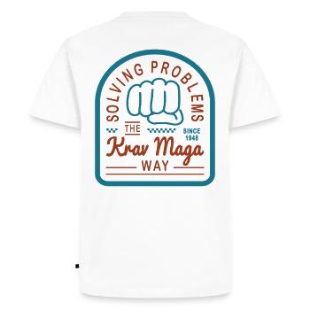 Résoudre des problèmes à la manière du Krav Maga - T-shirt Premium bio Homme - blanc - Dos - Nico (187cm)