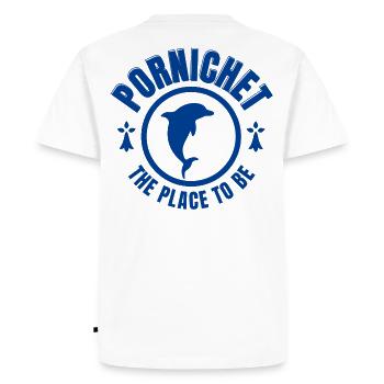 Bretagne, Pornichet, vacances d'été - T-shirt Premium bio Homme - blanc - Dos - Nico (187cm)