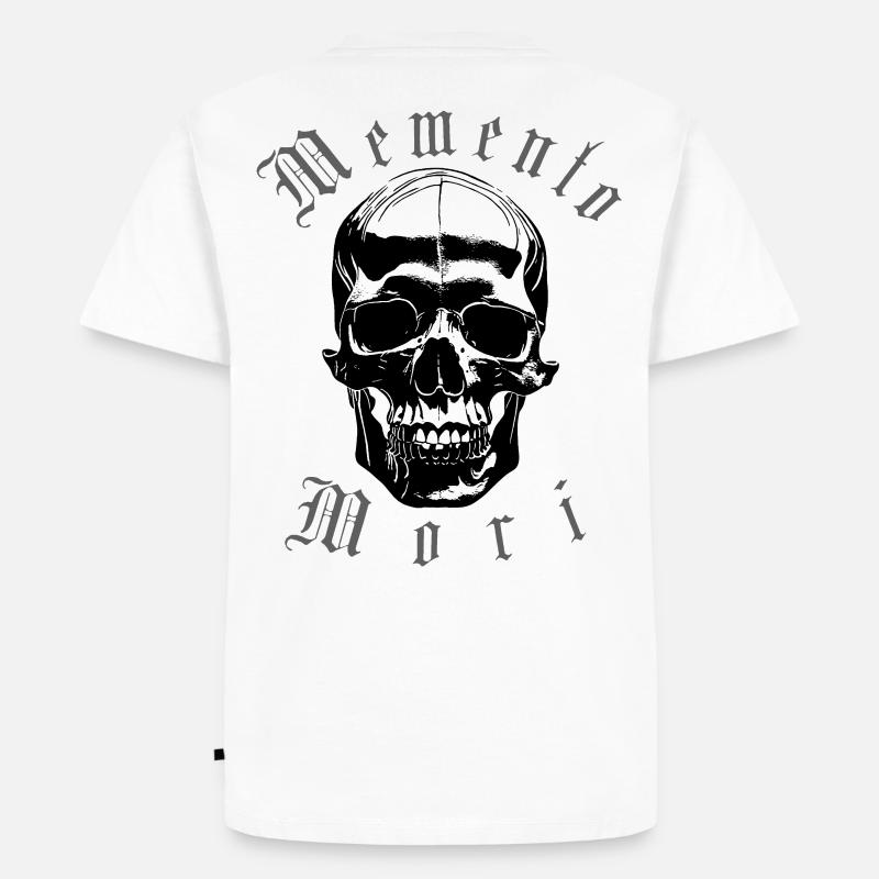 Memento Mori Skull - Männer Premium Bio T-Shirt - Weiß