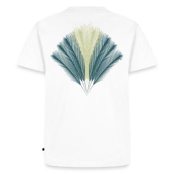 Feather Fan - Men's Premium Organic T-Shirt - white - Back - Nico (187cm)