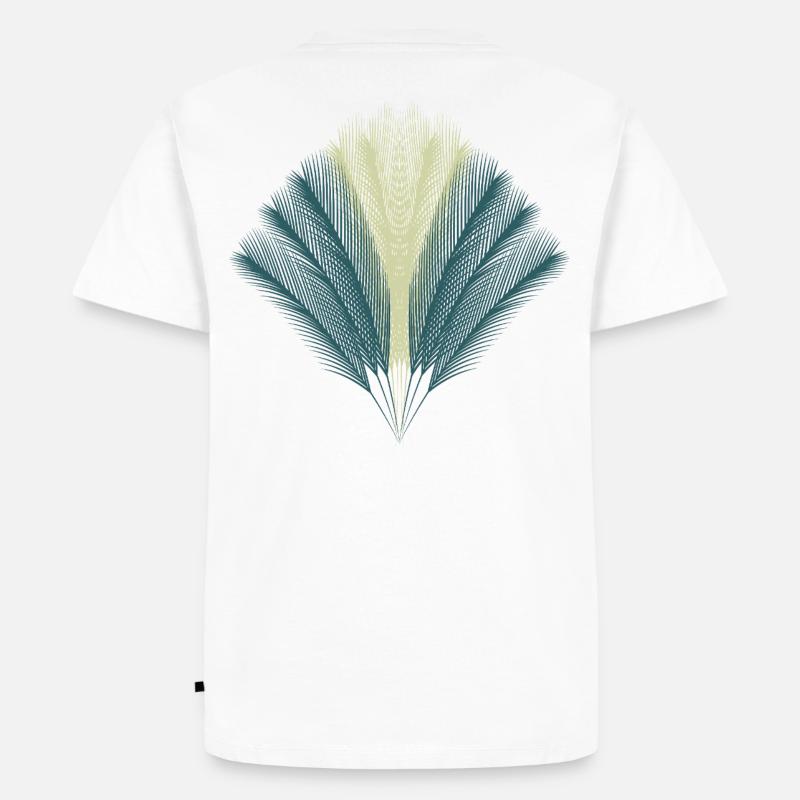 Feder-Fächer - Männer Premium Bio T-Shirt - Weiß