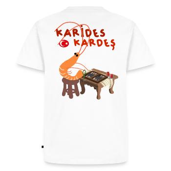 La crevette Turque Karides Kardes - T-shirt Premium bio Homme - blanc - Dos - Nico (187cm)