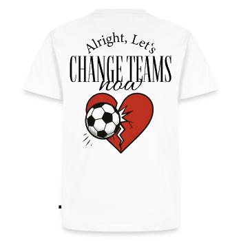 Résultat : un chagrin d’amour - T-shirt Premium bio Homme - blanc - Dos - Nico (187cm)
