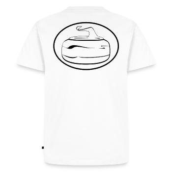 Art of Curling - Men's Premium Organic T-Shirt - white - Back - Nico (187cm)