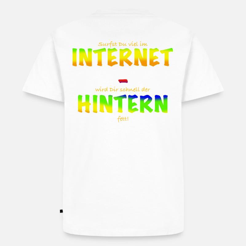 Internet Hintern - Männer Premium Bio T-Shirt - Weiß