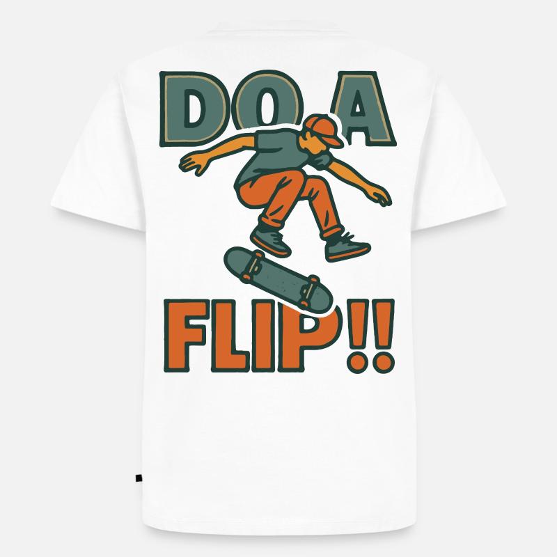 Machen Sie einen Flip DO - Männer Premium Bio T-Shirt - Weiß