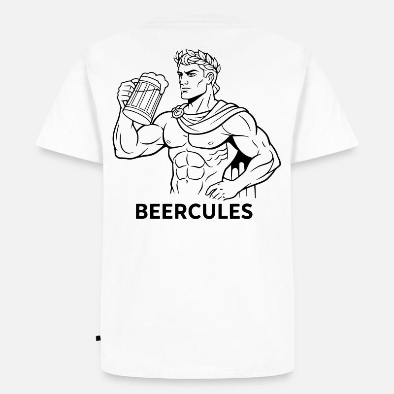 Beercules - Männer Premium Bio T-Shirt - Weiß