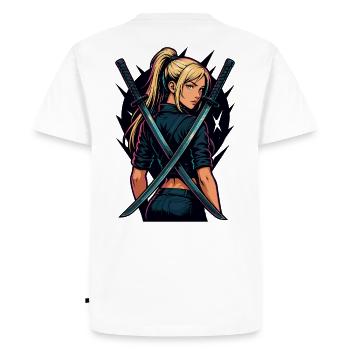combattant avec katana action héroïne manga anime - T-shirt Premium bio Homme - blanc - Dos - Nico (187cm)