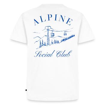 Club social alpin après ski Ski Mountain - T-shirt Premium bio Homme - blanc - Dos - Nico (187cm)
