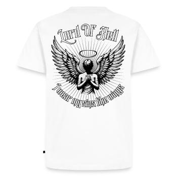 Halo des ailes du Seigneur de l’Enfer - T-shirt Premium bio Homme - blanc - Dos - Nico (187cm)
