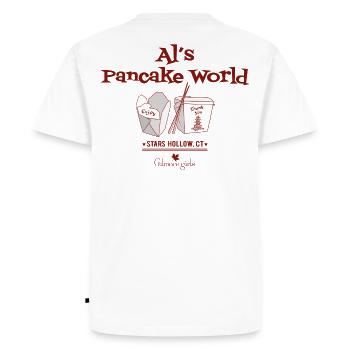 Gilmore Girls Al’s Pancake World Design - Men's Premium Organic T-Shirt - white - Back - Nico (187cm)