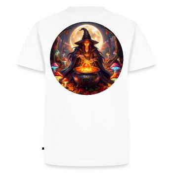 Moonlit Witch's Cauldron - Men's Premium Organic T-Shirt - white - Back - Nico (187cm)