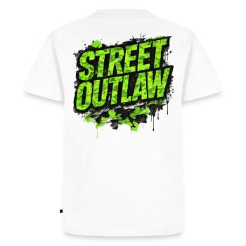 Cadeau de tuning camouflage Street Outlaw pour les fans de voitures - T-shirt Premium bio Homme - blanc - Dos - Nico (187cm)