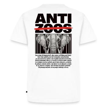 Chemise gratuite pour la faune et éléphant pour le bien-être animal - T-shirt Premium bio Homme - blanc - Dos - Nico (187cm)