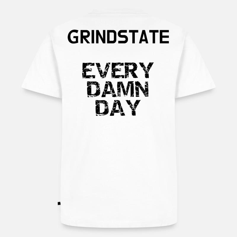 GRINDSTATE - Männer Premium Bio T-Shirt - Weiß
