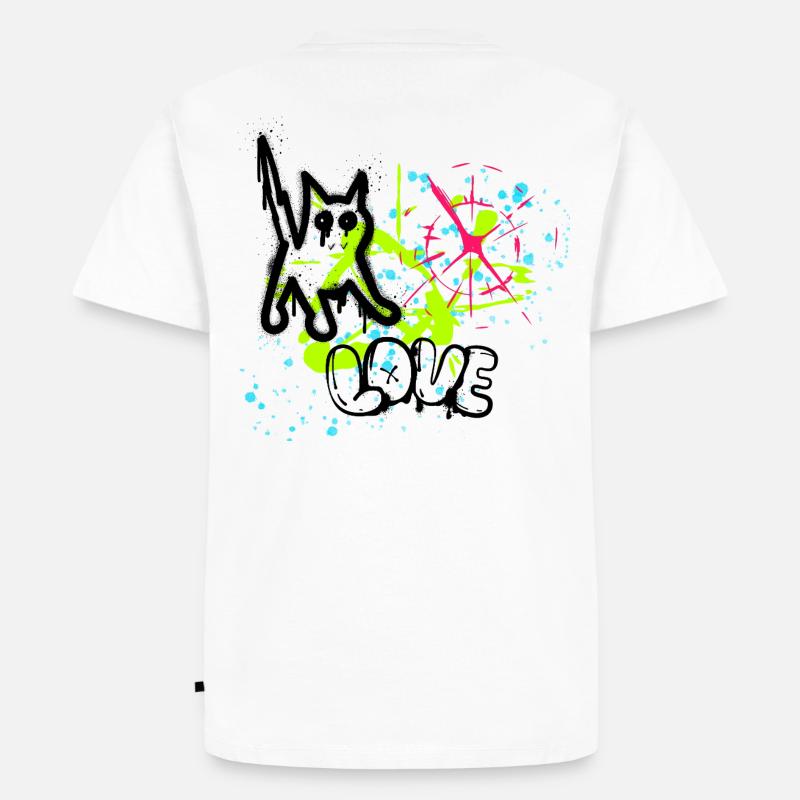 Neon Graffiti Splatter Pattern - Men's Premium Organic T-Shirt - white