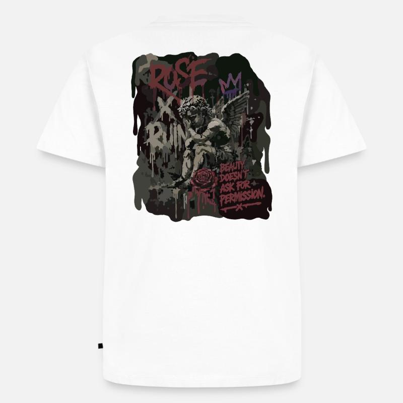 Rose x Ruin - Broken Saint - Männer Premium Bio T-Shirt - Weiß