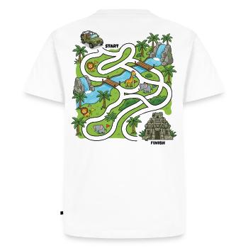 Labyrinthe de safari dans la jungle - T-shirt Premium bio Homme - blanc - Dos - Nico (187cm)
