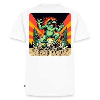 Frog Apocalypse - Men's Premium Organic T-Shirt - white - Back - Nico (187cm)