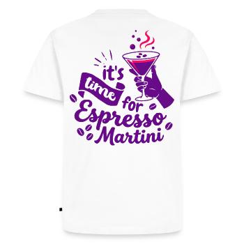 Time for espresso martini - Men's Premium Organic T-Shirt - white - Back - Nico (187cm)