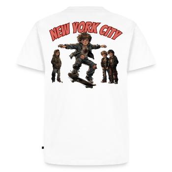 SAUT À NEW YORK - T-shirt Premium bio Homme - blanc - Dos - Nico (187cm)
