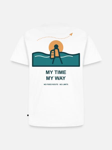 Meine Zeit Mein Weg - Männer Premium Bio T-Shirt - Weiß