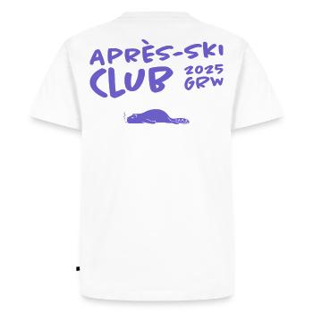 Après-Ski Club - Men's Premium Organic T-Shirt - white - Back - Nico (187cm)
