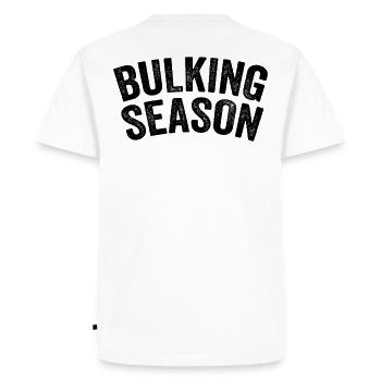 Saison de prise de masse - T-shirt Premium bio Homme - blanc - Dos - Nico (187cm)