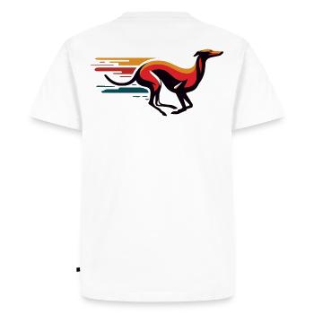 Logo Galgo n° 12 - T-shirt Premium bio Homme - blanc - Dos - Nico (187cm)