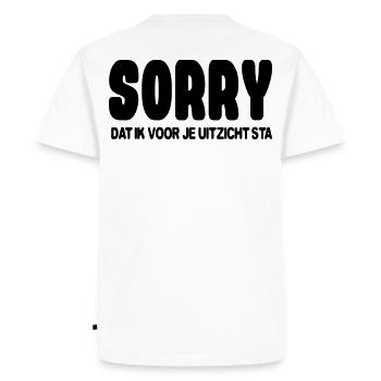 Désolé de vous tenir devant votre vue. Personnes de grande taille * - T-shirt Premium bio Homme - blanc - Dos - Nico (187cm)