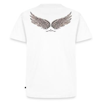 Ailes Boho - T-shirt Premium bio Homme - blanc - Dos - Nico (187cm)
