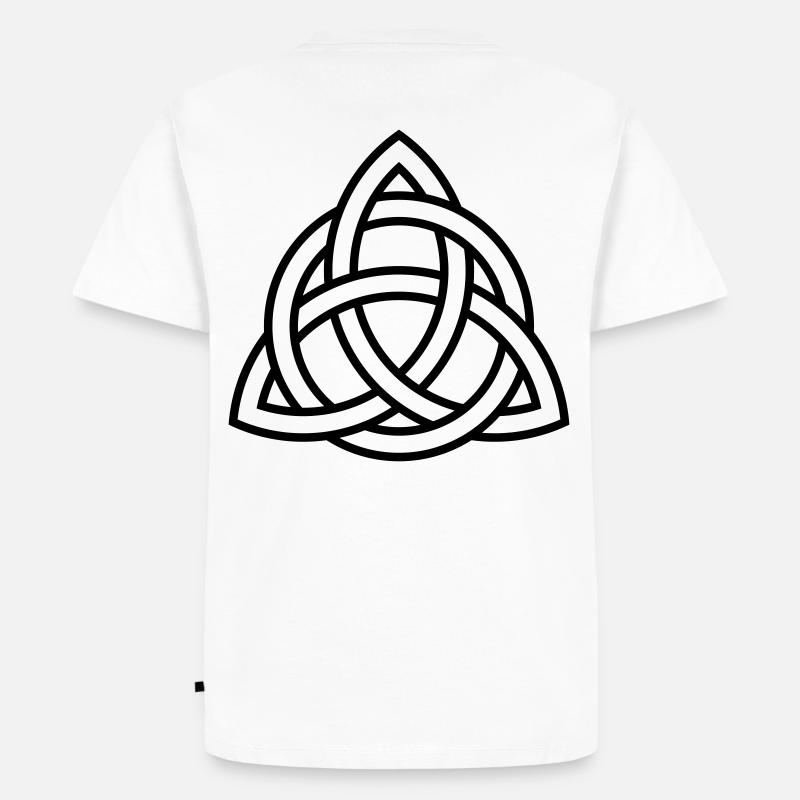 Triquetra | Geschenkidee | Symbol - Männer Premium Bio T-Shirt - Weiß