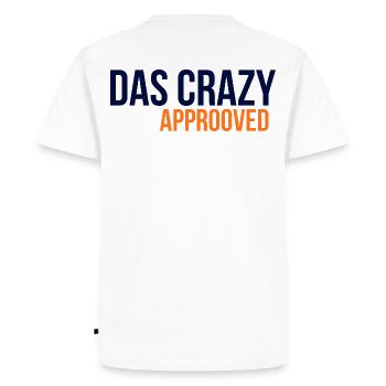 GIUDAN Youth Word 25 Collection THE CRAZY APPROVED - T-shirt Premium bio Homme - blanc - Dos - Nico (187cm)