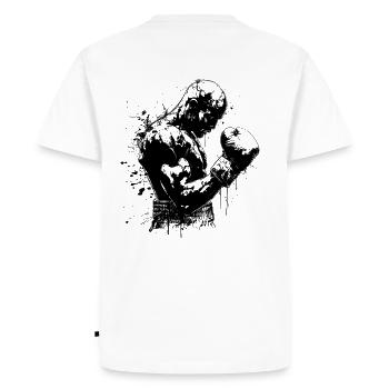 Boxe Boxe Ring Boxe - T-shirt Premium bio Homme - blanc - Dos - Nico (187cm)