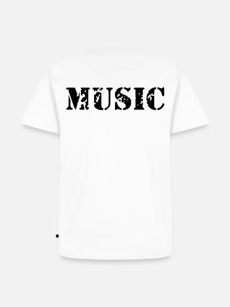 music as a stamp print design - Men's Premium Organic T-Shirt - white
