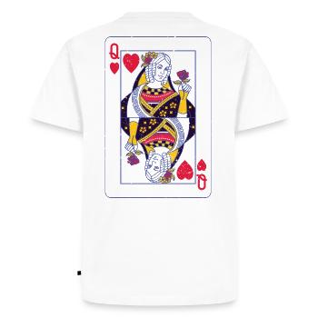 Roi dame carte roi reine kart couple amour - T-shirt Premium bio Homme - blanc - Dos - Nico (187cm)
