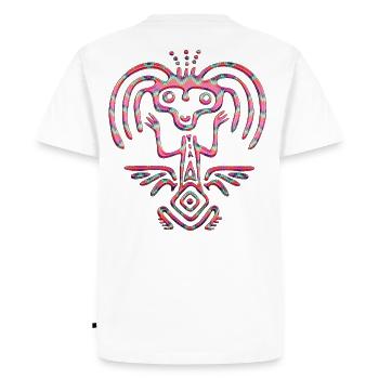 Maya Mexique Aztèque Mexicain Tribar Indien Skul Inca - T-shirt Premium bio Homme - blanc - Dos - Nico (187cm)