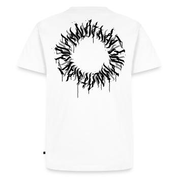 calligraphie - T-shirt Premium bio Homme - blanc - Dos - Nico (187cm)