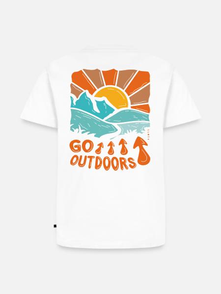 Go outdoors - Männer Premium Bio T-Shirt - Weiß