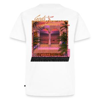"The Gods' Domain" vaporwave art graphic design - Men's Premium Organic T-Shirt - white - Back - Nico (187cm)