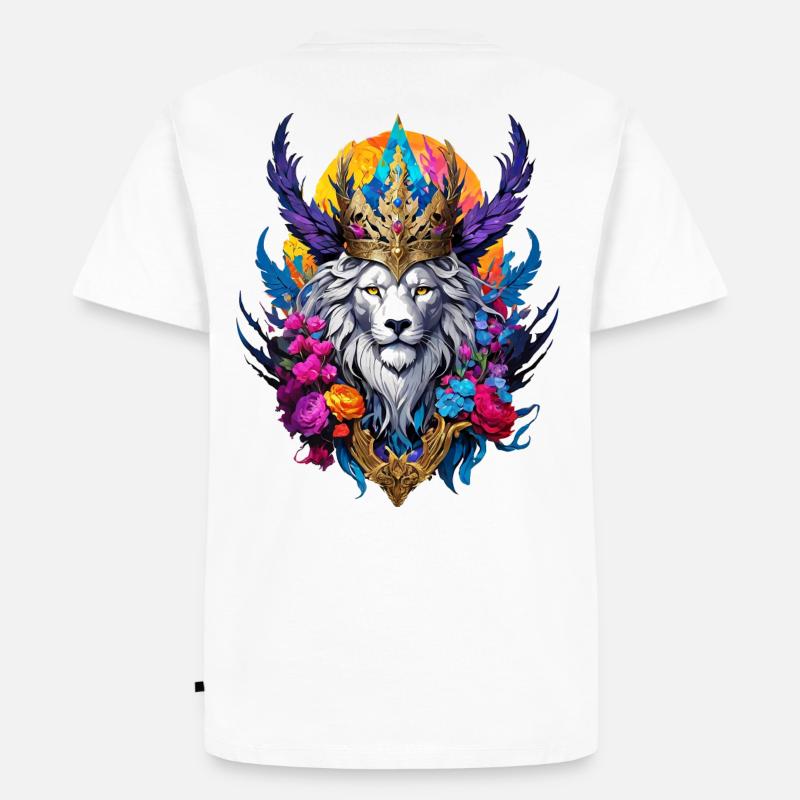 Lion King - Männer Premium Bio T-Shirt - Weiß