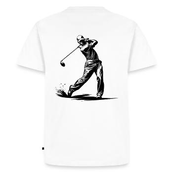 Golf Golfeur Clubs de golf - T-shirt Premium bio Homme - blanc - Dos - Nico (187cm)
