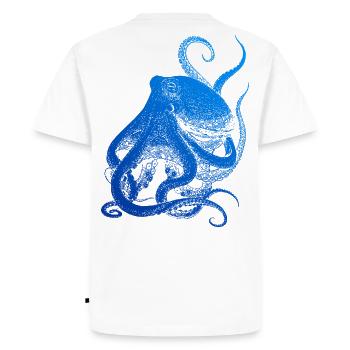Octopus Tattoo - Tauchen Taucher Diver Dive - Männer Premium Bio T-Shirt - Weiß - Hinten - Nico (187cm)