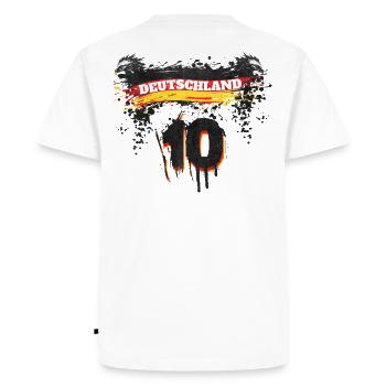 Allemagne 10 Championnat d’Europe Coupe du monde - T-shirt Premium bio Homme - blanc - Dos - Nico (187cm)