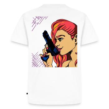 Silence at last - Men's Premium Organic T-Shirt - white - Back - Nico (187cm)