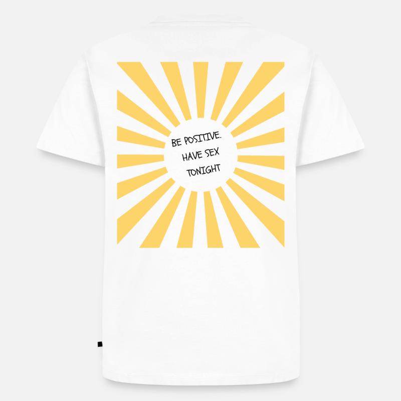 Sonne bepositive - Männer Premium Bio T-Shirt - Weiß