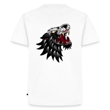 Loup de la vieille école - T-shirt Premium bio Homme - blanc - Dos - Nico (187cm)